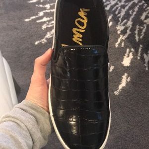 Sam Edelman Black Crocodile